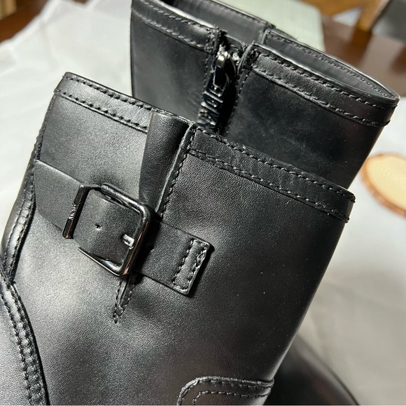 DKNY Daray Moto Bootie Buckle Block Heel Size 7 - Picture 4 of 11